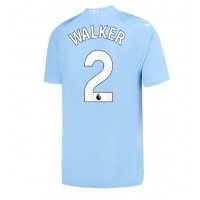 Fotballdrakt Herre Manchester City Kyle Walker #2 Hjemmedrakt 2023-24 Kortermet